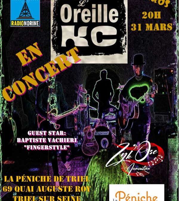 Baptiste Vachieri & L’oreille KC en concert vendredi 31 mars