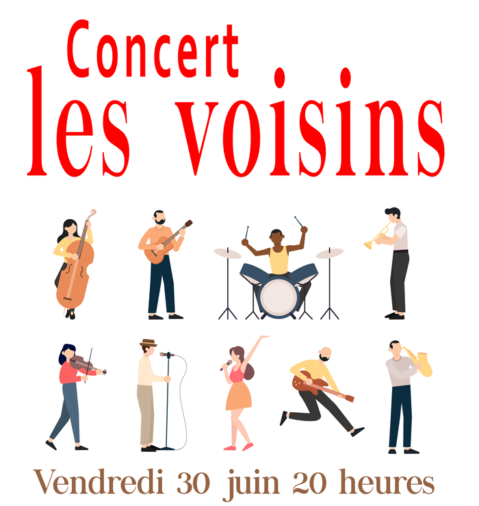 Concert Les Voisins vendredi 30 juin 2023