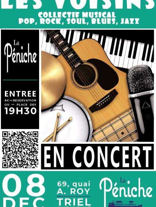 Concert Les Voisins vendredi 8 décembre 2023 à 19h30