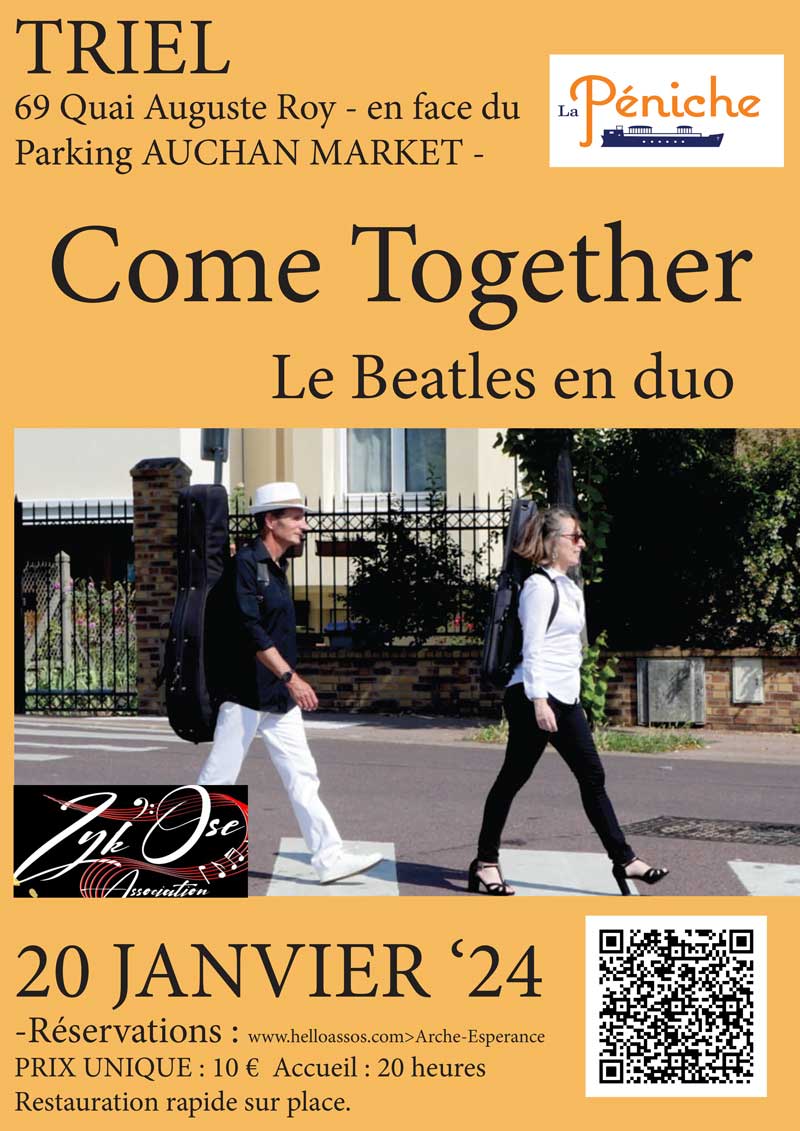 Come Together les Beates en duo le 20 janvier 20 heures à la Péniche