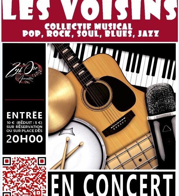 Les voisins en concert vendredi 5 avril à 20 heures