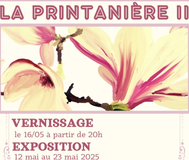 Exposition “La printanière” à La Péniche de Triel du 12 au 23 mai … (Vernissage vendredi 16 mai à partir de 20 heures)