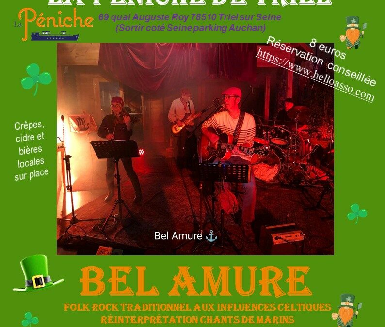 Concert Saint Patrick le 21 mars 20h30 à La Péniche